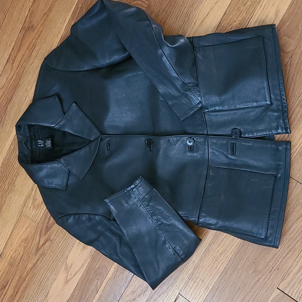 Gap Real Leather 90s Bad Girl Blazer
